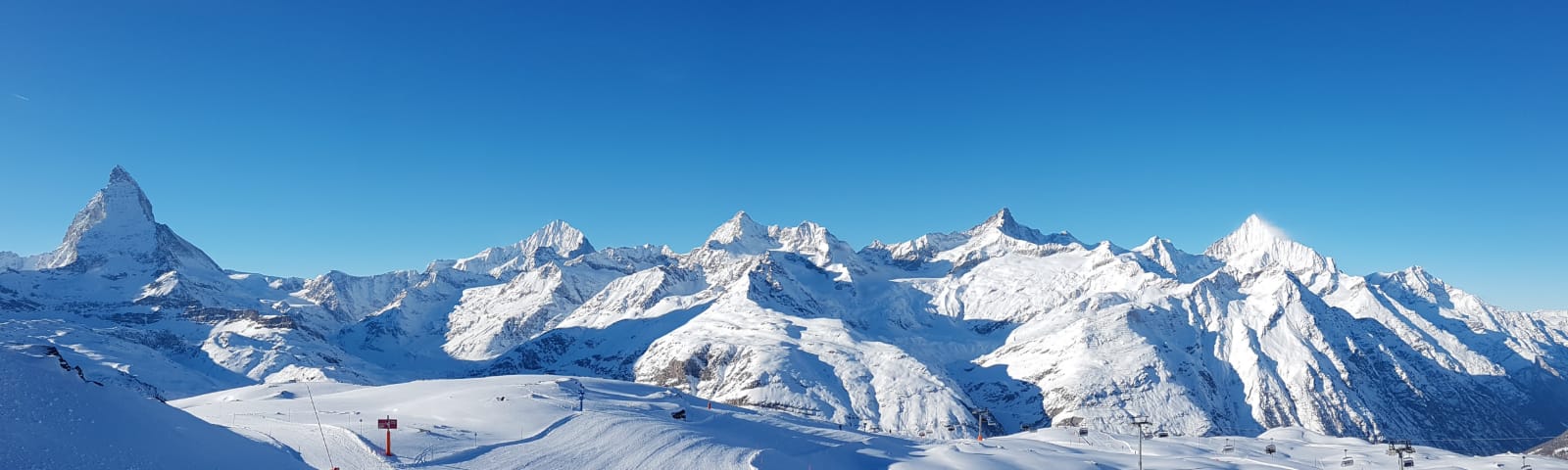 Cervin, Dent-Blanche, Ober, Zinalrothorn, Weisshorn. 