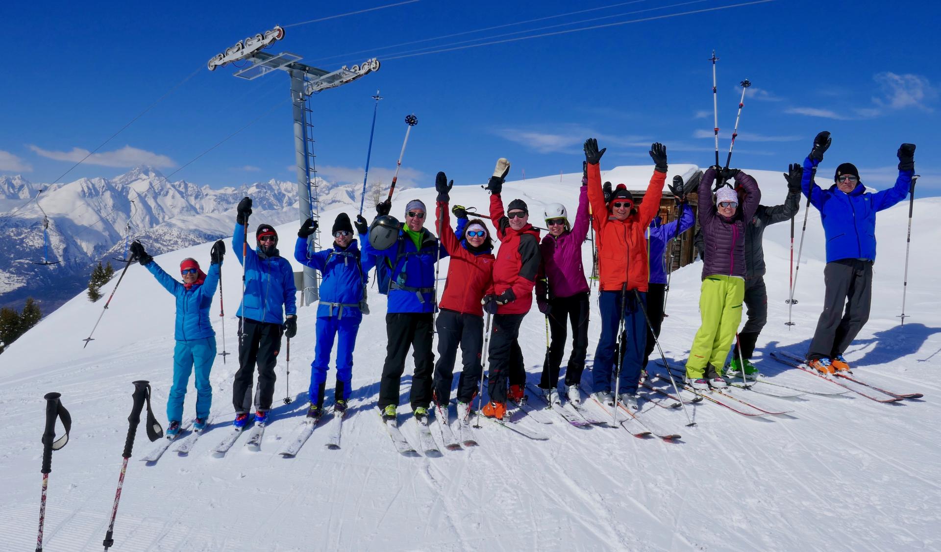 Journée terminée sur les pistes bien préparées pour nous.