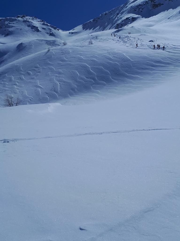 le vent a bien travaillé pour sculpter de belles vagues.